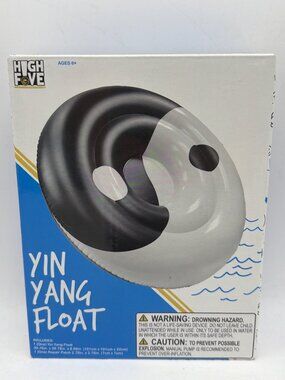High Five Yin Yang Pool Float 39.76" Inflatable Raft For Ages 6+